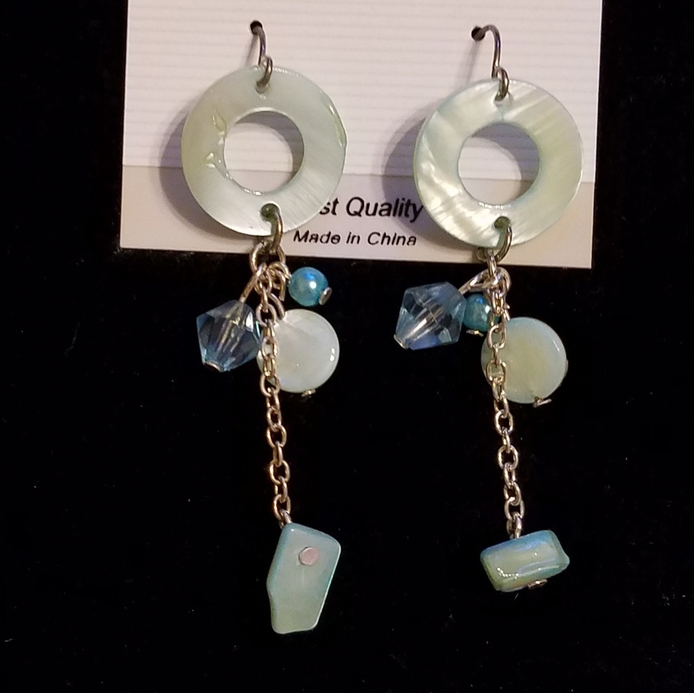 Light blue dangle earrings